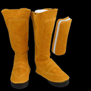 รองเท้าหนังวัวแท้คุณภาพพรีเมียมสำหรับช่างเชื่อม ป้องกันการบาดเจ็บในการทำงาน ปกป้องขา หนังคุณภาพสูง - Product Image 3