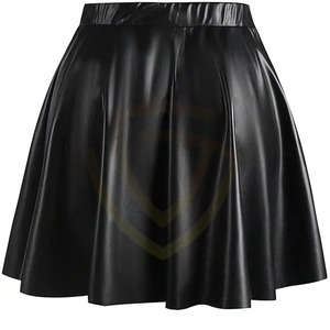 Falda de Cuero Grueso de Alta Calidad y Estilo Moderno para Mujer, Ropa Casual de Invierno con Decoración Estampada, Falda de Cuero para Mujer - Product Image 2