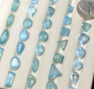 Aigue-marine naturelle bleu ciel de haute qualité, polie et facettée, pierre précieuse en vrac, prix de gros, pierre taillée en vrac, certifiée par une tierce partie - Product Image 5