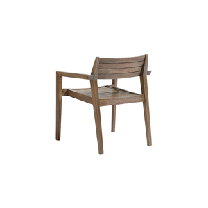 <b>Stackable</b> <b>Outdoor</b> Dining <b>Chair</b> with Solid Teak Wood Seat Dark Brown Hand-Applied Oil Finish Eco-Friendly Durable & Comfortable - Product Image 4