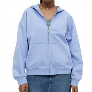 Sudadera Deportiva Beazer para Mujer, Color Sólido, con Cierre, Forrada, Estilo Urbano, Manga Larga, Transpirable, de Algodón Tejido, para Otoño - Product Image 3