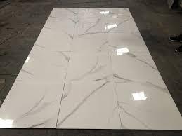 Carreaux de sol en porcelaine blanche de Carrare, carreaux vitrifiés de luxe 60x60 pour salon - Product Image 6