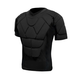 American Football <b>Padded</b> Compression Shirt Youth Adult Shock Absorbing Protective Sports Base Layer Top compression Shirts - Product Image 3