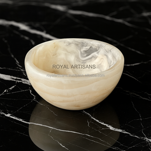 Elegante Tazón Decorativo de Resina – Diseño Artesanal con Espiral Naranja para Centro de Mesa, Ramadán y Regalos - Product Image 2
