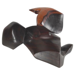 Handcrafted Rosewood <b>Rectangle</b> Abstract Sculptural <b>Side</b> <b>Table</b> with Tabletop Installation | Moradabad Wholesale - Product Image 1