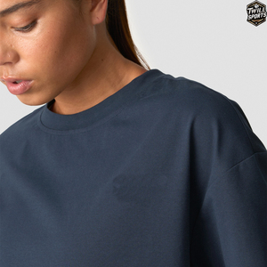 T-shirt court pour femme, col rond, manches courtes, couleur unie, tricot en coton, coupe régulière, respirant, décontracté, à porter au printemps et en été - Product Image 4