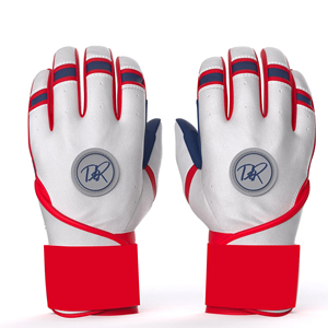 Red Ambidextrous Leather Baseball Batting Gloves with Wrist Support and Quick-Dry for Training - Product Image 3