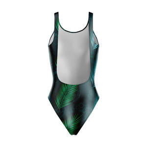 Traje de baño de una pieza para mujer con estampado personalizado, ecológico, de secado rápido, de spandex y poliéster, tipo tank top, para niñas. - Product Image 3
