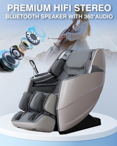 Fauteuil de massage corps entier zéro gravité avec chaleur, airbags, rouleaux, massage des pieds et modes automatiques - Product Image 3