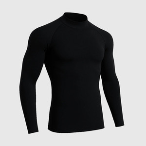 Vente en gros de t-shirts de compression personnalisés pour hommes, manches longues, respirants, sans coutures, anti-UV, séchage rapide, écologiques, pour la gym, le baseball, et comme rashguard - Product Image 1