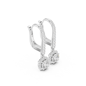 Boucles d'oreilles Aries Jewel Classic en or 14 carats avec diamants de laboratoire taille coussin et taille rond, certifiées IGI, idéales pour cadeau, fête et anniversaire - Product Image 6