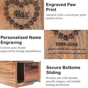 Wooden Keepsake Ashes Urn with Engraving Decorative Walnut Wood Cremation Urn Wooden Memorial Ashes Box Supplier by AYAANS - Product Image 6
