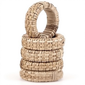 Artisan Crafted Eco-Friendly Rattan <b>Napkin</b> <b>Rings</b> for Stylish Table Settings and Gatherings - Product Image 1