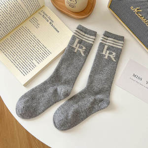High Quality Eco-Friendly <b>Men</b> Ribbed Stripe Crew <b>Socks</b> Candy <b>Color</b> Summer Standard Spandex Sports Use Retro Slouch <b>Socks</b> - Product Image 6