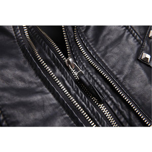 Women's Fashion Studded Perfectly Shaping Faux Leather Biker <b>Jacket</b> Ladies Wholesale 2026 - Product Image 6