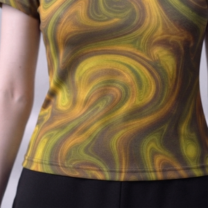 Camisetas de entrenamiento de tela fresca, tela suave al tacto, material elástico y moderno, camisetas de entrenamiento de tela popular para mujer - Product Image 6