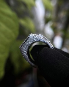 VVS Moissanite Baguette Diamond Custom Iced Out <b>Ring</b> 925 Sterling Silver Name <b>Ring</b> Hip Hop <b>Mens</b> Statement Jewelry - Product Image 3