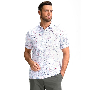 Polo Negro para Hombre, Manga Corta, Transpirable, Diseño Casual, Corte Regular, Color Sólido con Ribete Amarillo - Product Image 1