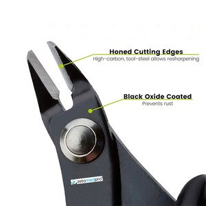 7 Inches Precision Sharp Flush Cutter for Jewelry Making Electronics <b>Wire</b> Cutting PCB <b>Craft</b> Tool Stainless Steel ZetomedPro - Product Image 4