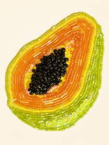 Broche de revers de haute qualité en forme de tranches de citron, avec broderie de perles de verre, pour femmes, décoration pour veste en jean, sac et chapeau - Product Image 5