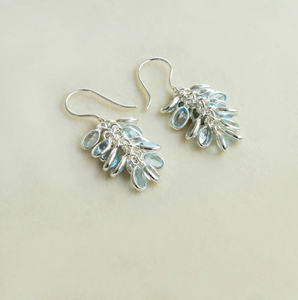 Pendientes de Topacio Azul Celestial de Calidad Súper Premium con Metal de Plata 925, Estilo Moderno, en Venta - Product Image 4