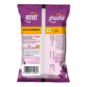 SHASHA Sal Negra Kala Namak (Black Salt) en Polvo de Primera Calidad 500g Hecho en India - Product Image 2