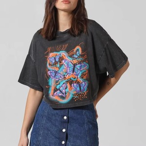 Camisetas Boxy de Moda para Mujer con Logo Personalizado al por Mayor, Camisetas Casuales Suaves Estilo Streetwear, Tops Baratos y Elegantes para Impresión y Moda - Product Image 1