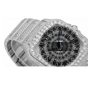 Montre mécanique de luxe Rolax pour femme, en alliage, style hip-hop glacé, avec cristaux de moissanite et diamants, design antique et tendance, qualité supérieure - Product Image 2