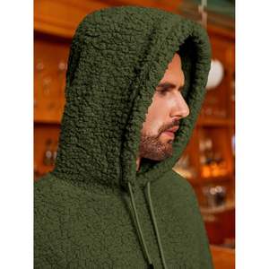 2025 Sudadera con capucha de Sherpa esponjosa para hombre, Jersey informal de manga larga con bordado 3D, sudadera de invierno antiarrugas, tallas XXS a XL - Product Image 3