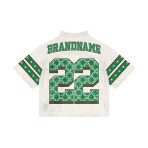 Camiseta de Fútbol Americano Personalizada Blanca y Verde 22, Impresión por Transferencia de Calor, Unisex, para Adultos, Transpirable, Sin Mangas, para Todas las Temporadas, 100% - Product Image 2