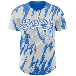 Custom Baseball Jersey Full Button Breathable Quick Dry Anti-Bacterial <b>V</b>-<b>Neck</b> Short Sleeve Unisex Sportswear 100% Organic Cotton - Product Image 6