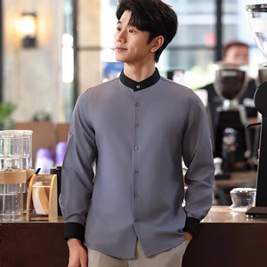 Uniforme de Restaurante para Personal, Duradero, Transpirable, de Algodón, Manga Larga, Ropa de Trabajo con Bordado Personalizado para Personal de Hotel, Cafetería, Bistro y Restaurante - Product Image 1