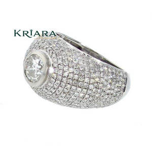 Anillo de Diamantes de Plata 925 para Mujer, Corte Brillante Redondo, Diamante Blanco Natural, Anillo de Compromiso de Lujo - Product Image 2