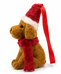 El Mejor Adorno Navideño Colgante de Fieltro de Lana Hecho a Mano de Himalaya, con Forma de Cachorro, Sostenible y Ecológico - Product Image 4