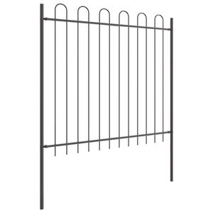 Clôture de jardin grise en 3 parties, revêtement poudré, 16,73 x 4,92 pieds, en acier galvanisé prépeint - Product Image 4