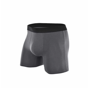 Sous-vêtements respirants de haute qualité à faible MOQ, personnalisables avec logo brodé MR, caleçons et boxers pour hommes, tendance et élégants, gris foncé - Product Image 3