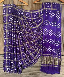 Aisha Bandhej Special bandhani pure silk bandhej ghatchola <b>saree</b> - Product Image 3