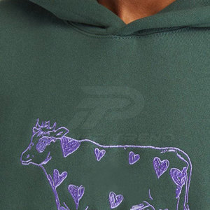 Sweat à capuche décontracté pour homme en molleton 100 % coton, brodé, lavé, avec poche et poignets côtelés – Collection Hiver Premium - Product Image 5