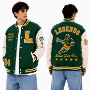Greek Letterman Jacket Fraternity Style Wool Varsity Bomber With Custom Chenille Embroidery Private Label Fast Sample Streetwear - Product Image 3