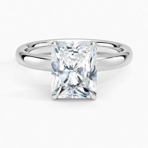 Anillo BOJ 063 con Corte Radiante, Plata 925, Anillo Solitario Elodie con Diamante de 2ct, Color D, VVS1, Moissanita, Certificado GRA, Precio Bajo, Gran Oferta - Product Image 1