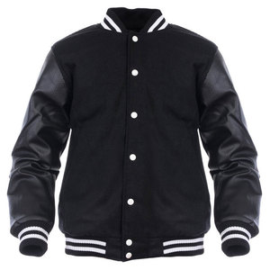 Veste bomber varsity en laine pour homme, style vintage, automne, logo brodé personnalisé, écologique et respirante - Product Image 4