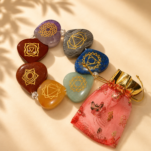Wholesale Adjustable Beaded Multi Color Chakra Symbol Engraved Buddhism Classic Anniversary Hook Shape Silver Plated <b>Crystal</b> - Product Image 1