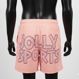 Shorts de Baño para Mujer, Premium, de Secado Rápido, Tela de Poliéster 125 GSM, Color Rosa Melocotón, con Logotipo Personalizado por Transferencia Térmica - Product Image 2