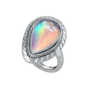 แหวนโอปอลออโรร่าสุดฮิตปี 2026 ทำมือจากเงินแท้ 925 ประดับแบบ Bezel Setting ขายส่งเครื่องประดับสำหรับสาวๆ สำหรับงานแต่งงาน - Product Image 2