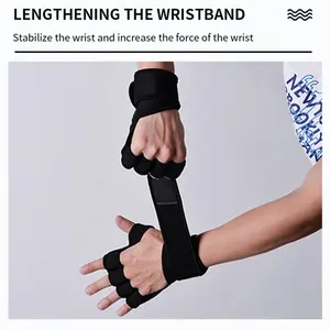 Gants de fitness pour la musculation en salle de sport, avec support pour les poignets, paume rembourrée, design respirant, confort et performance. - Product Image 4