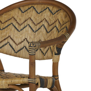 เก้าอี้เท้าแขนทรงอ้อยขนาด17นิ้วเก้าอี้รับประทานอาหารสไตล์บ้านไร่แนวชนบทสำหรับห้องนั่งเล่น - Product Image 3