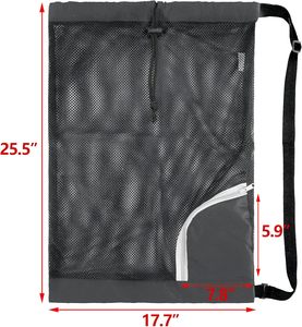 Mesh Swimming <b>Drawstring</b> Bag2026 Lightweight Breathable Sports <b>Backpack</b> for Beach Pool Gym Fitness Storage Cycling Travel Hiking - Product Image 3