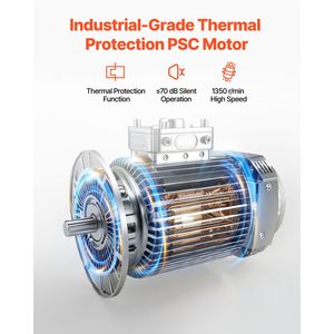 Ventilatore Industriale a Piantana da 24 Pollici con Oscillazione a 85 Gradi, Alta Potenza, 3 Velocità Regolabili, Montaggio a Pavimento, Spina AU - Product Image 2