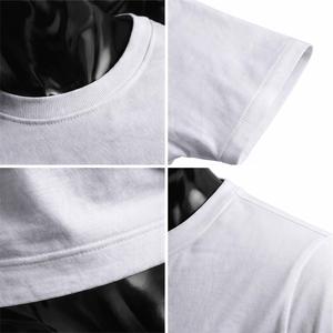 T-shirt décontracté à manches courtes col rond en jersey 100% coton blanc respirant et léger 260 GSM pour homme - Product Image 6