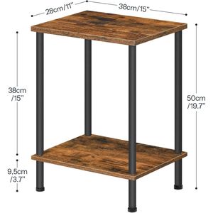 Small 2-Layer Storage <b>Side</b> <b>Table</b> Nightstand & <b>Sofa</b> <b>Table</b> <b>for</b> Small Spaces - Product Image 3